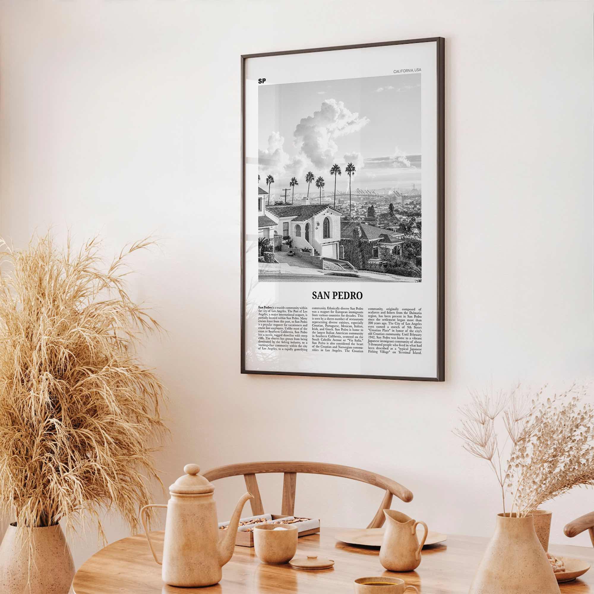 San Pedro Print Black and White California No 2, San Pedro Wall Art, San Pedro Poster, San Pedro Photo, San Pedro Wall Decor, USA