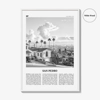 San Pedro Print Black and White California No 2, San Pedro Wall Art, San Pedro Poster, San Pedro Photo, San Pedro Wall Decor, USA