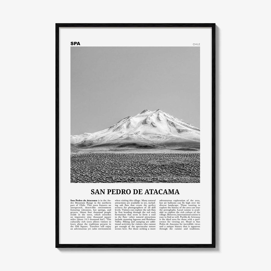 San Pedro de Atacama Print Black and White, San Pedro de Atacama Wall Art, San Pedro de Atacama Poster, San Pedro de Atacama Photo, Chile