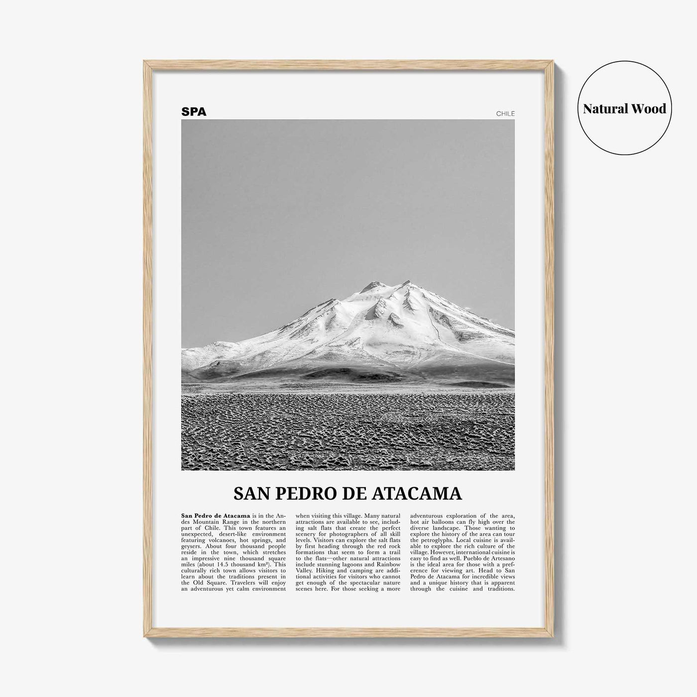 San Pedro de Atacama Print Black and White, San Pedro de Atacama Wall Art, San Pedro de Atacama Poster, San Pedro de Atacama Photo, Chile