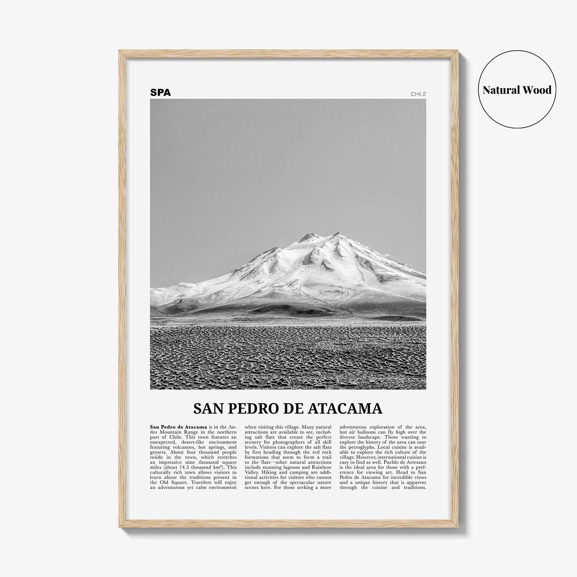 San Pedro de Atacama Print Black and White, San Pedro de Atacama Wall Art, San Pedro de Atacama Poster, San Pedro de Atacama Photo, Chile