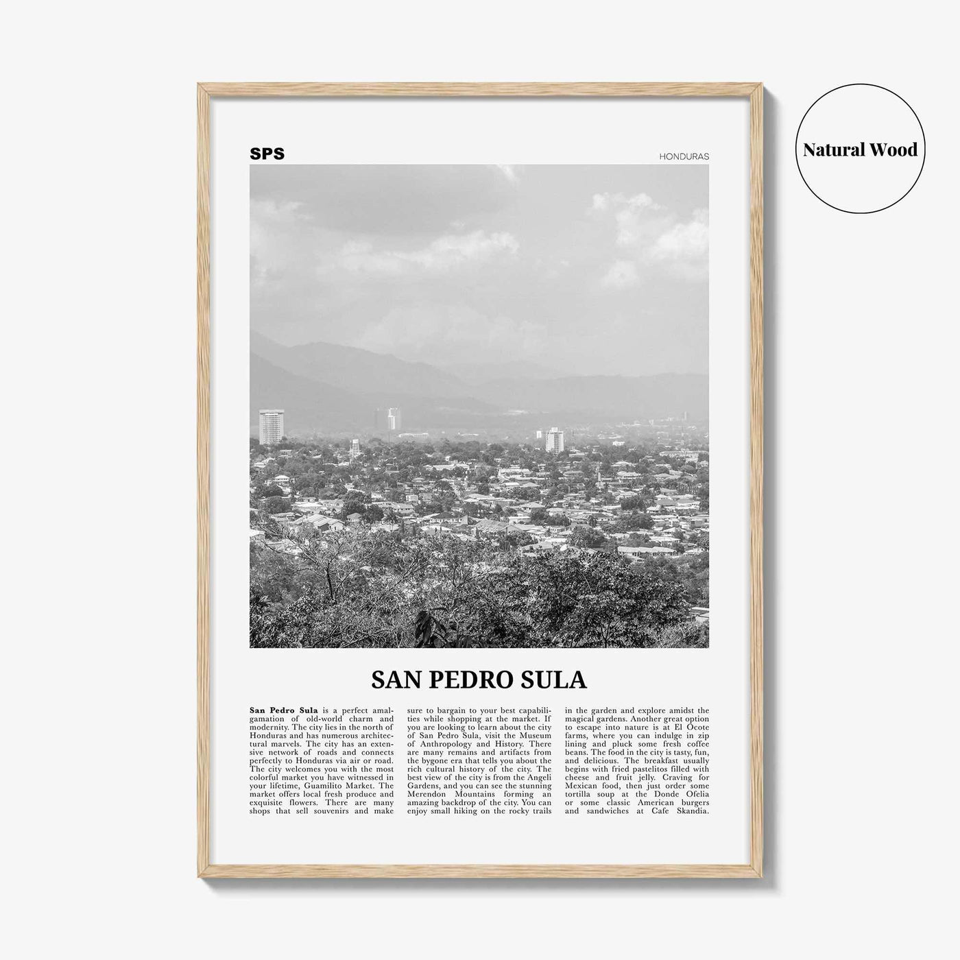 San Pedro Sula Print Black and White, San Pedro Sula Wall Art, San Pedro Sula Poster, San Pedro Sula Photo, San Pedro Sula Décor, Honduras