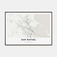 San Rafael Map Landscape Poster
