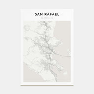San Rafael Map Portrait Poster