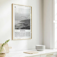 San Rafael Print Black and White, San Rafael Wall Art, San Rafael Poster, San Rafael Photo, San Rafael Décor, California, USA, United States