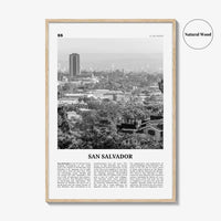 San Salvador Print Black and White, San Salvador Wall Art, San Salvador Poster, San Salvador Photo, San Salvador Wall Décor, El Salvador