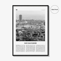 San Salvador Print Black and White, San Salvador Wall Art, San Salvador Poster, San Salvador Photo, San Salvador Wall Décor, El Salvador