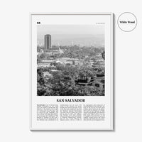 San Salvador Print Black and White, San Salvador Wall Art, San Salvador Poster, San Salvador Photo, San Salvador Wall Décor, El Salvador