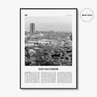 San Salvador Print Black and White, San Salvador Wall Art, San Salvador Poster, San Salvador Photo, San Salvador Wall Décor, El Salvador