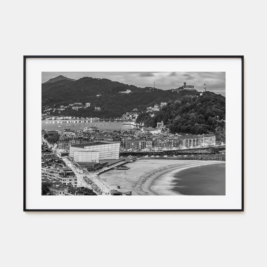 San Sebastián Landscape B&W Poster