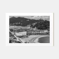 San Sebastián Landscape B&W Poster