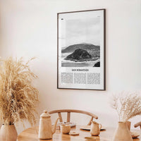 San Sebastian Print Black and White No 2, San Sebastián Wall Art, San Sebastián Poster, Donostia, Basque Country, Spain, España, Europe