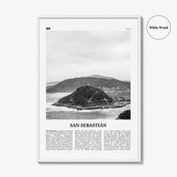 San Sebastian Print Black and White No 2, San Sebastián Wall Art, San Sebastián Poster, Donostia, Basque Country, Spain, España, Europe