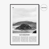 San Sebastian Print Black and White No 2, San Sebastián Wall Art, San Sebastián Poster, Donostia, Basque Country, Spain, España, Europe
