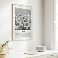 Sanaa Print Black and White, Sanaa Wall Art, Sanaa Poster, Sanaa Photo, Sanaa Wall Décor, Sanaa Map, Yemen