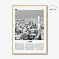 Sanaa Print Black and White, Sanaa Wall Art, Sanaa Poster, Sanaa Photo, Sanaa Wall Décor, Sanaa Map, Yemen