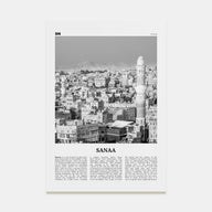 Sana'a Travel B&W Poster