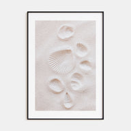 Sand with Seashell Footprints Photo Color Poster