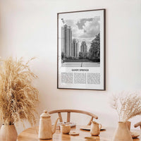 Sandy Springs Print Black and White, Sandy Springs Wall Art, Sandy Springs Poster, Sandy Springs Photo, Sandy Springs Map, Georgia, USA