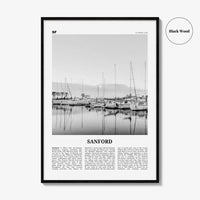 Sanford Print Black and White, Sanford Wall Art, Sanford Poster, Sanford Photo, Sanford Wall Décor, Florida, USA, United States