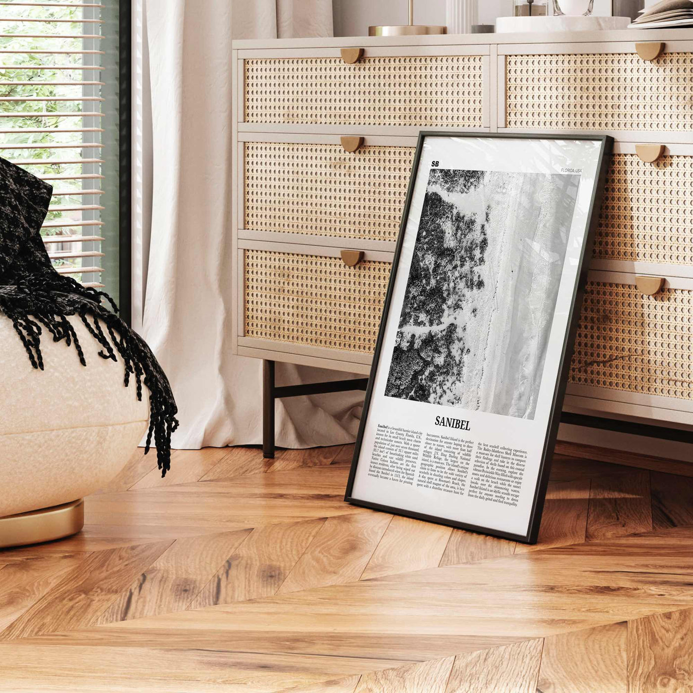 Sanibel Print Black and White, Sanibel Wall Art, Sanibel Poster, Sanibel Photo, Sanibel Wall Décor, Florida, USA, United States