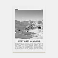Sankt Anton am Arlberg Travel B&W Poster