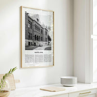 Santa Ana Print Black and White, Santa Ana Wall Art, Santa Ana Poster, Santa Ana Photo, California, USA, United States, North America