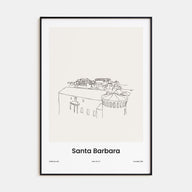 Santa Barbara Drawn Poster
