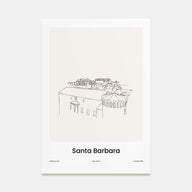 Santa Barbara Drawn Poster