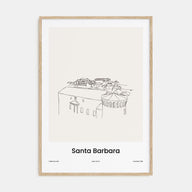 Santa Barbara Drawn Poster