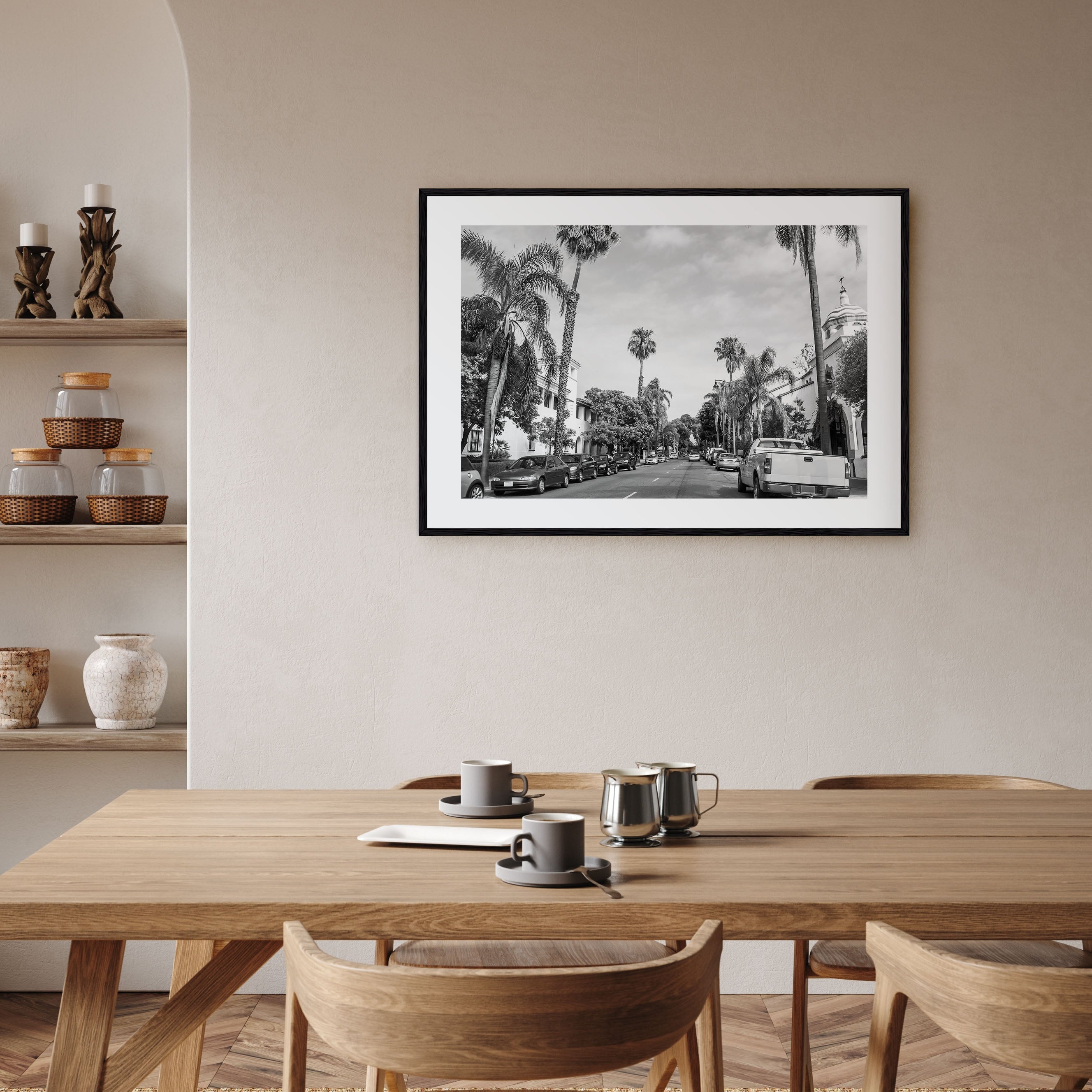 Santa Barbara Landscape B&W Poster