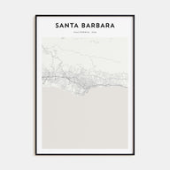 Santa Barbara Map Portrait Poster