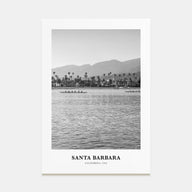 Santa Barbara Portrait B&W No 1 Poster