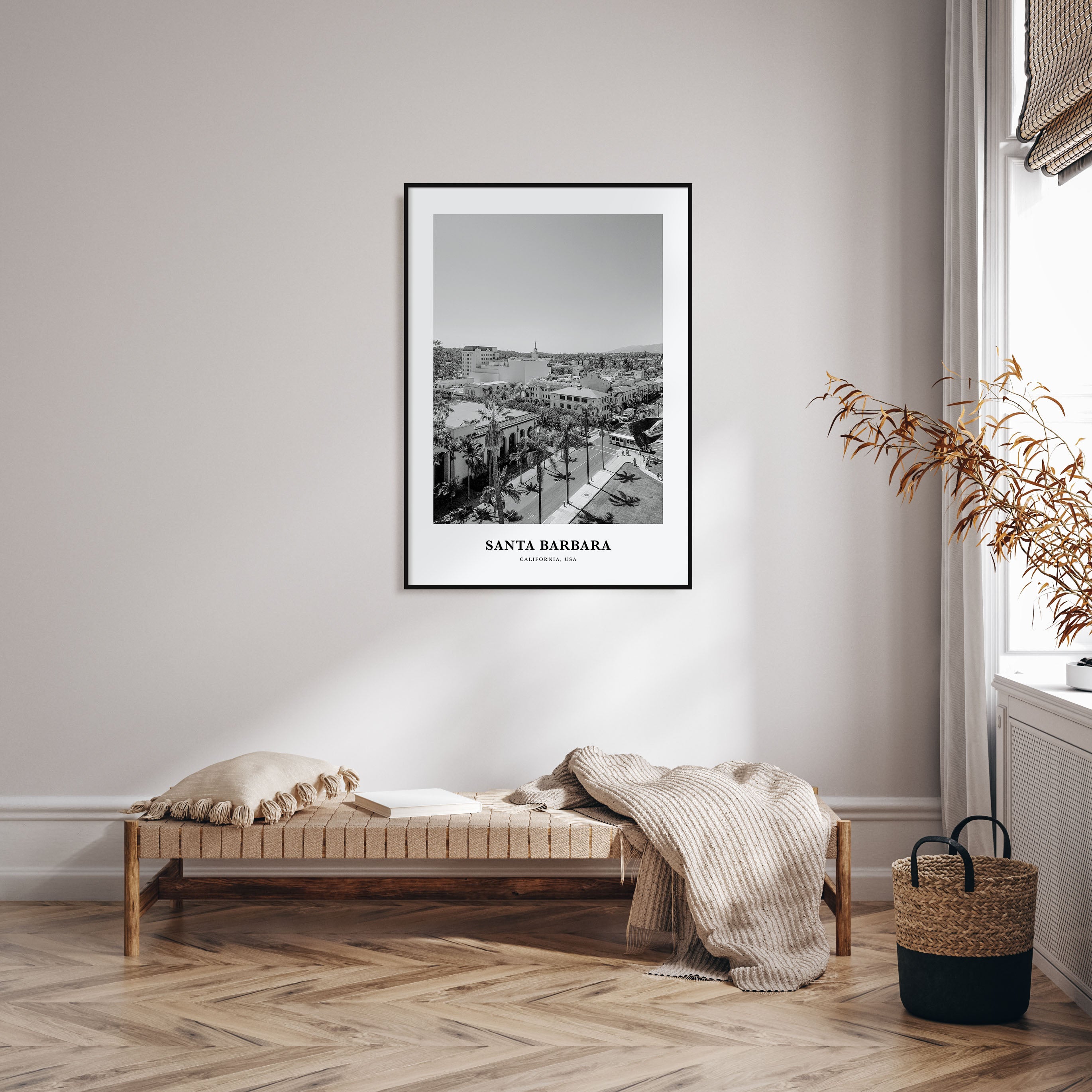 Santa Barbara Portrait B&W No 2 Poster