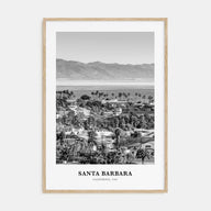 Santa Barbara Portrait B&W No 3 Poster