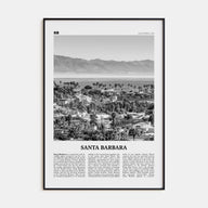 Santa Barbara Travel B&W No 1 Poster