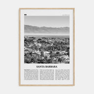 Santa Barbara Travel B&W No 1 Poster