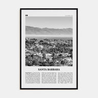 Santa Barbara Travel B&W No 1 Poster