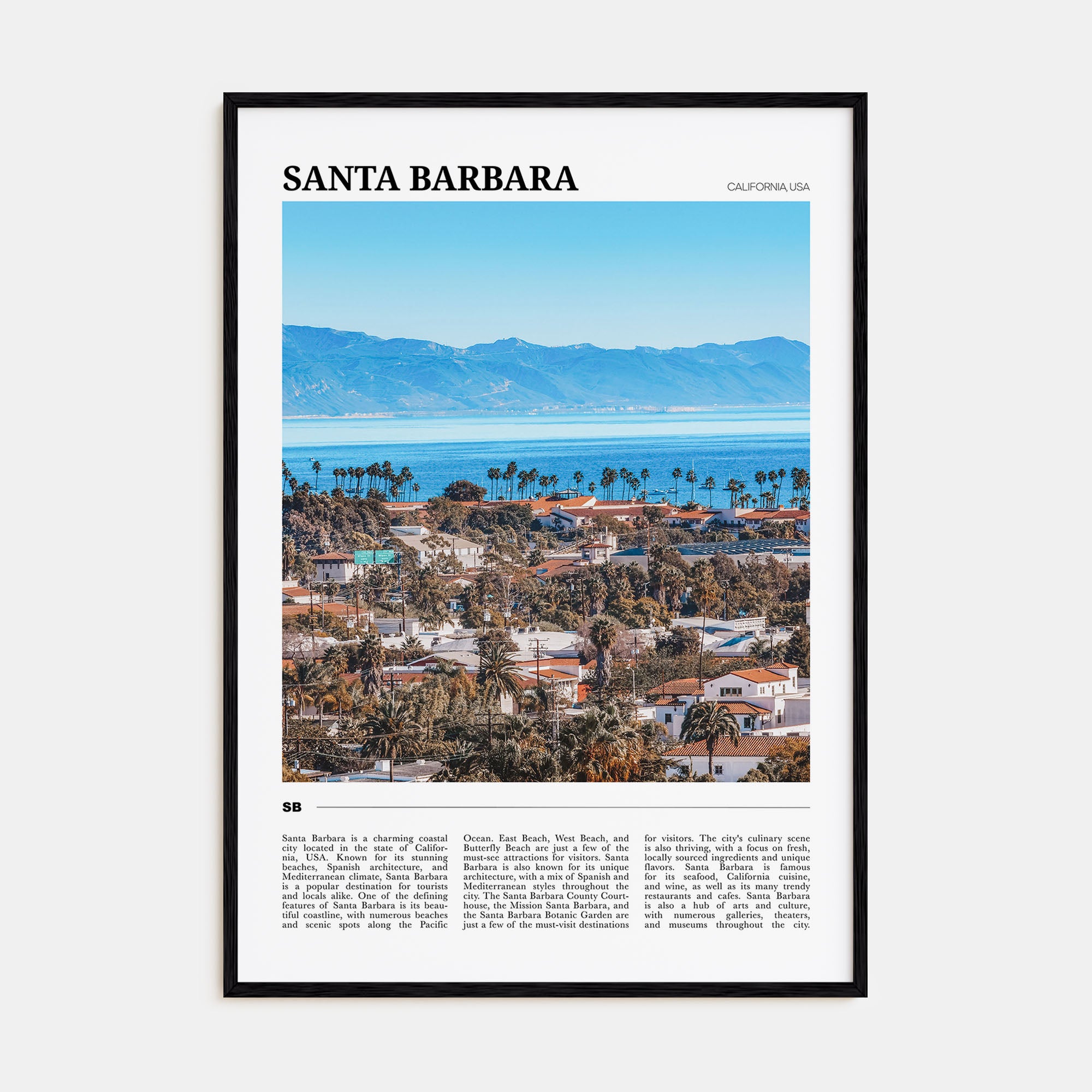 Santa Barbara Travel Color No 1 Poster