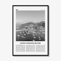 Santa Catalina Island Print Black and White No 2, Santa Catalina Island Wall Art, Santa Catalina Island Poster, Santa Catalina, California