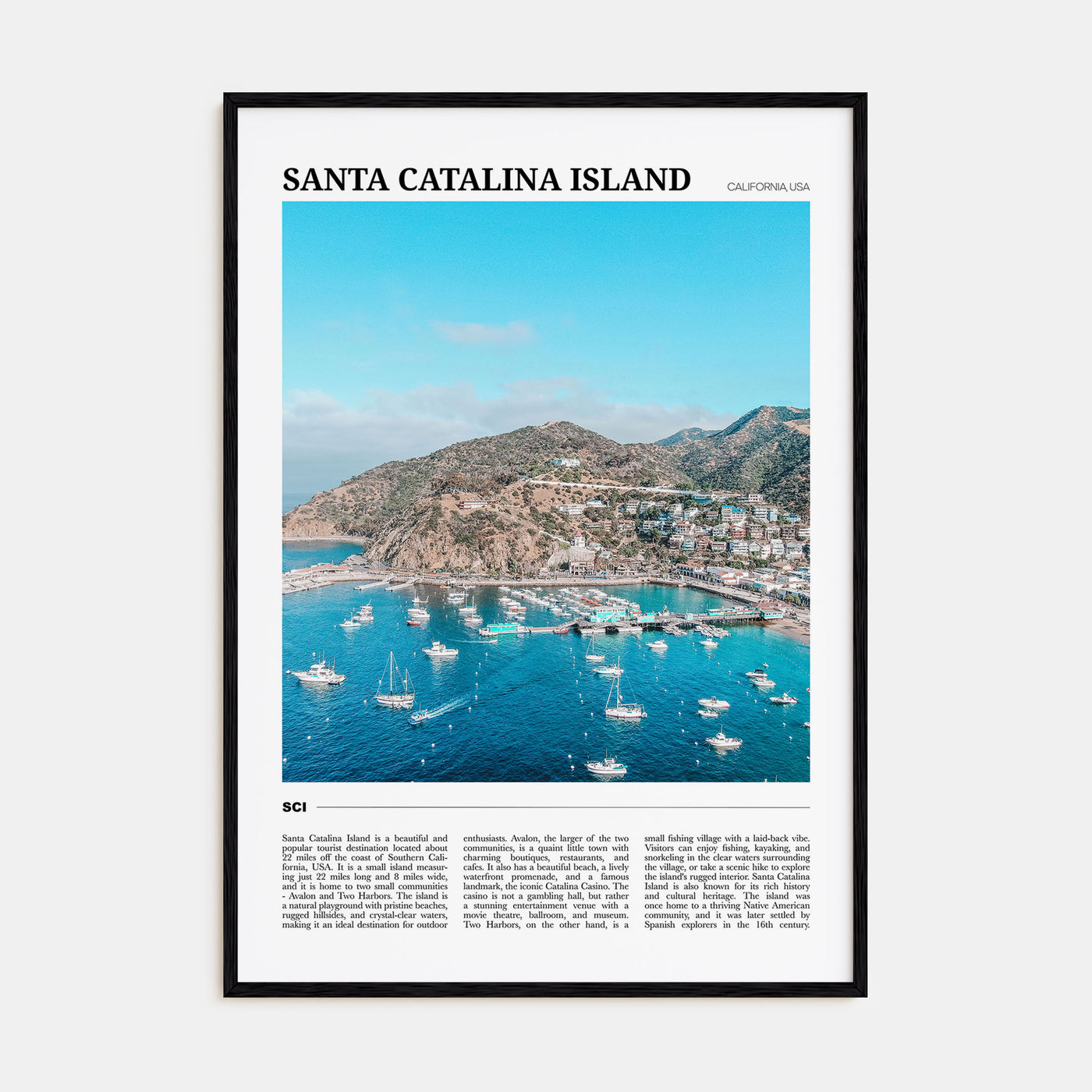 Santa Catalina Island Travel Color Poster