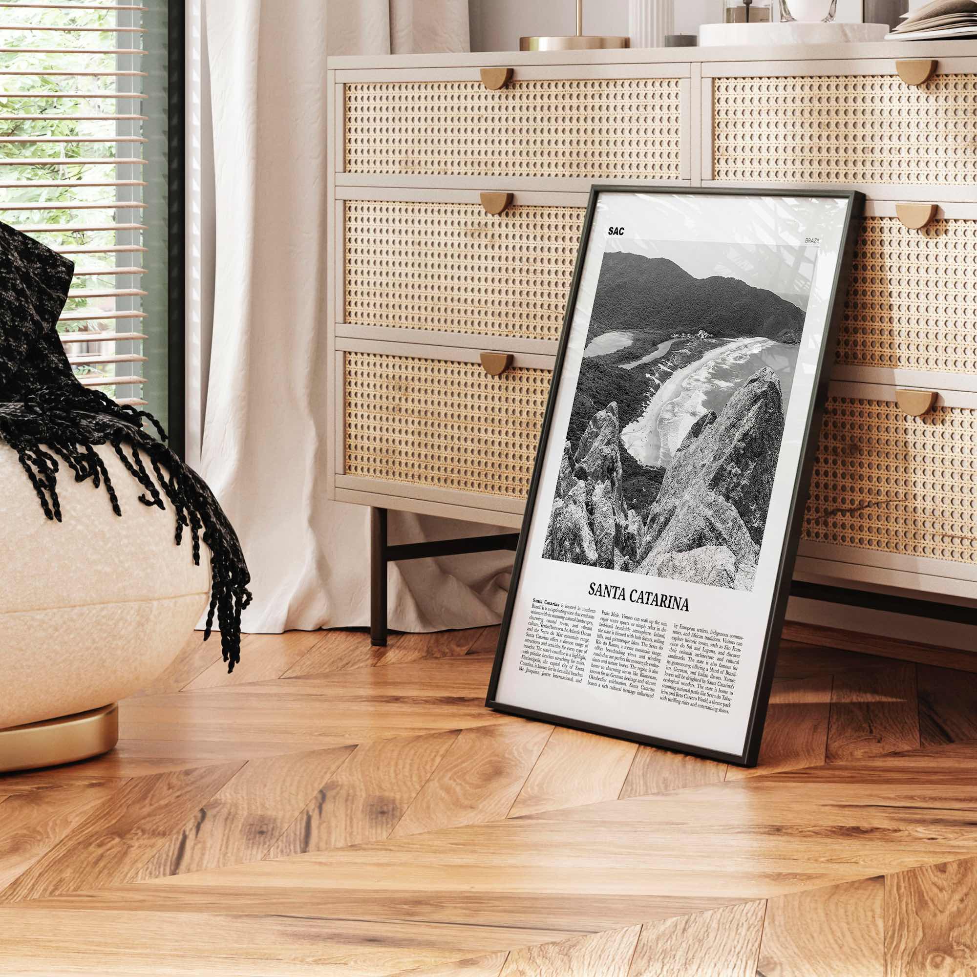 Santa Catarina Print Black and White, Santa Catarina Wall Art, Santa Catarina Poster, Santa Catarina Photo, Santa Catarina Décor, Brazil