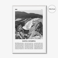 Santa Catarina Print Black and White, Santa Catarina Wall Art, Santa Catarina Poster, Santa Catarina Photo, Santa Catarina Décor, Brazil