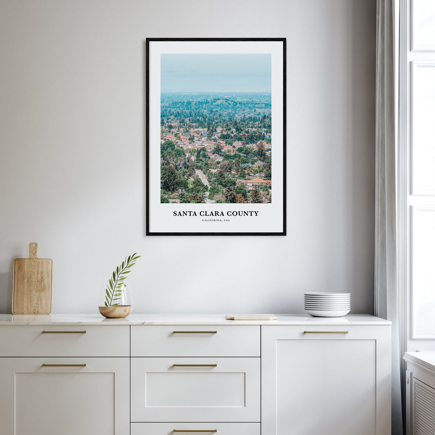 Santa Clara County Portrait Color Poster
