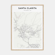 Santa Clarita Map Portrait Poster