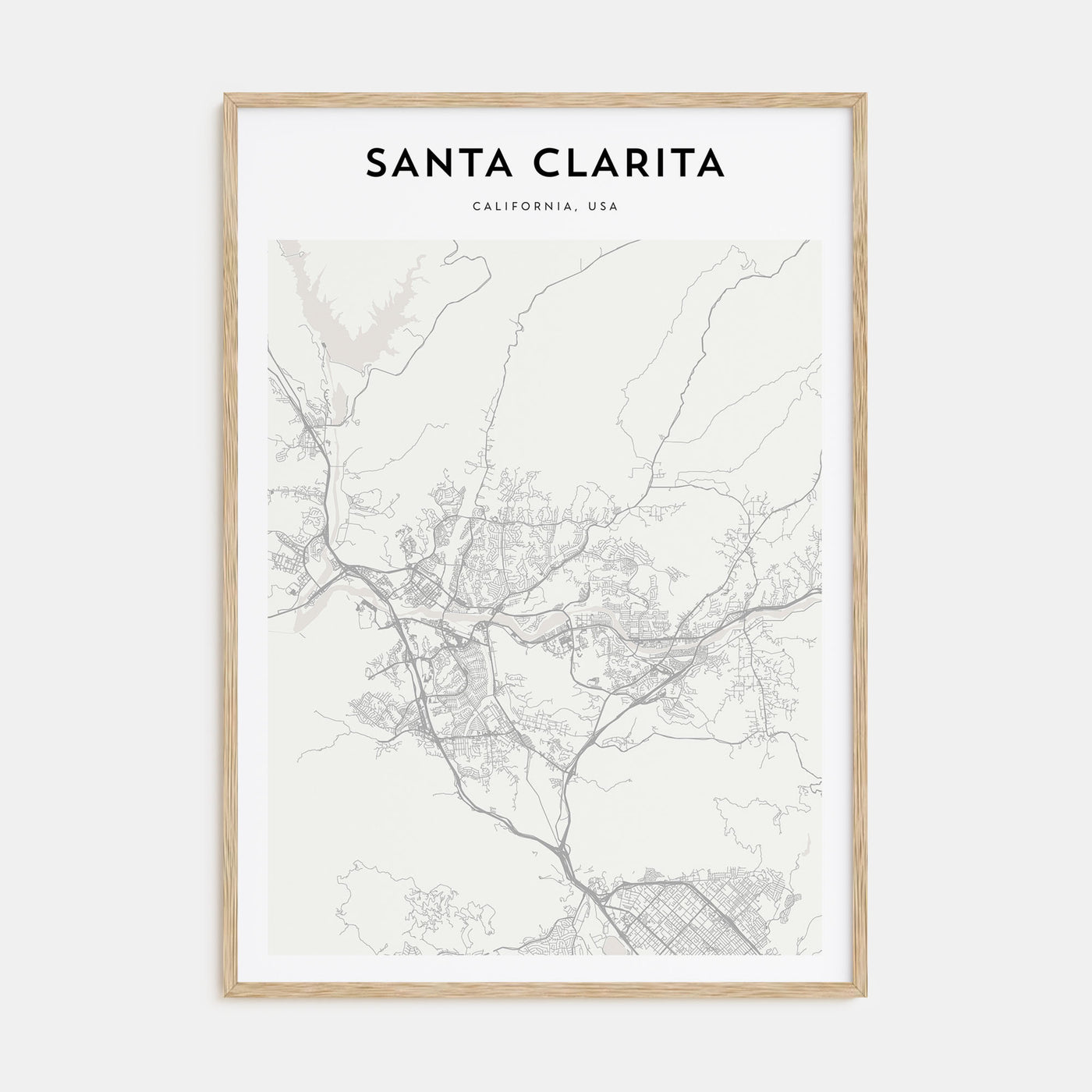 Santa Clarita Map Portrait Poster