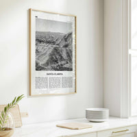 Santa Clarita Print Black and White, Santa Clarita Wall Art, Santa Clarita Poster, Santa Clarita Photo, California, USA, United States