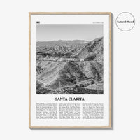 Santa Clarita Print Black and White, Santa Clarita Wall Art, Santa Clarita Poster, Santa Clarita Photo, California, USA, United States