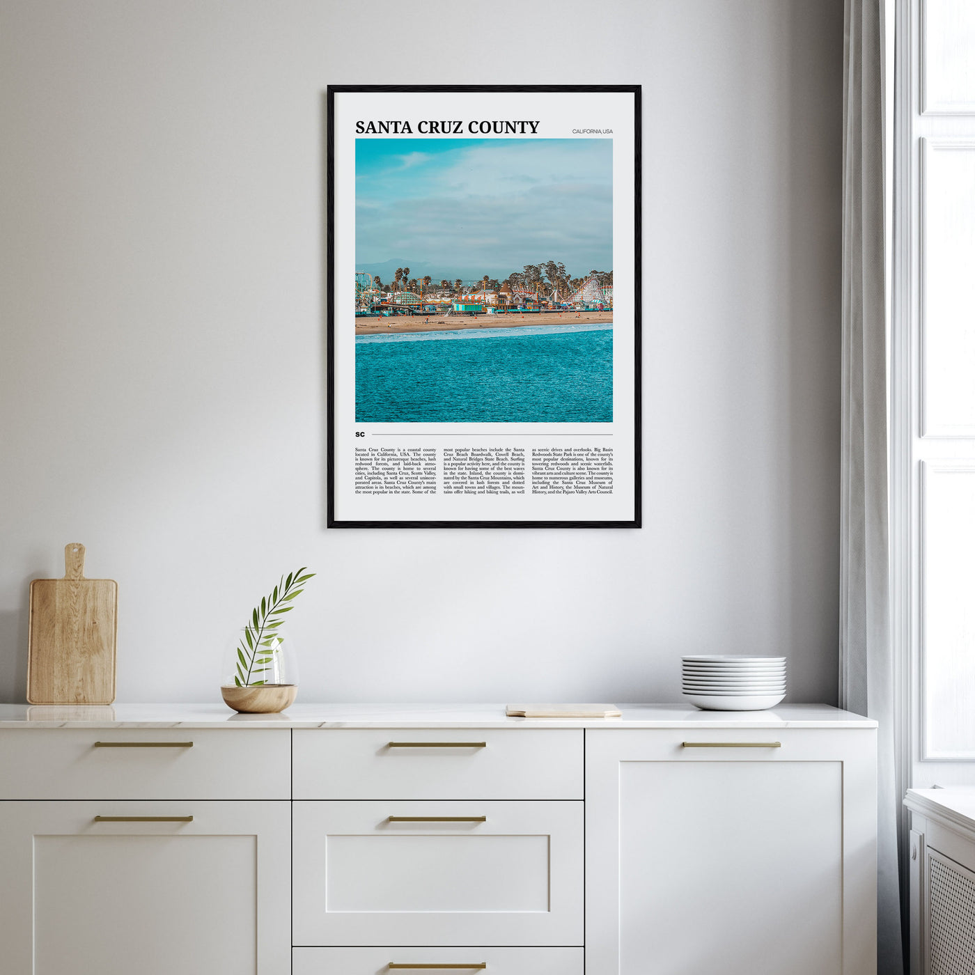 Santa Cruz County Travel Color Poster