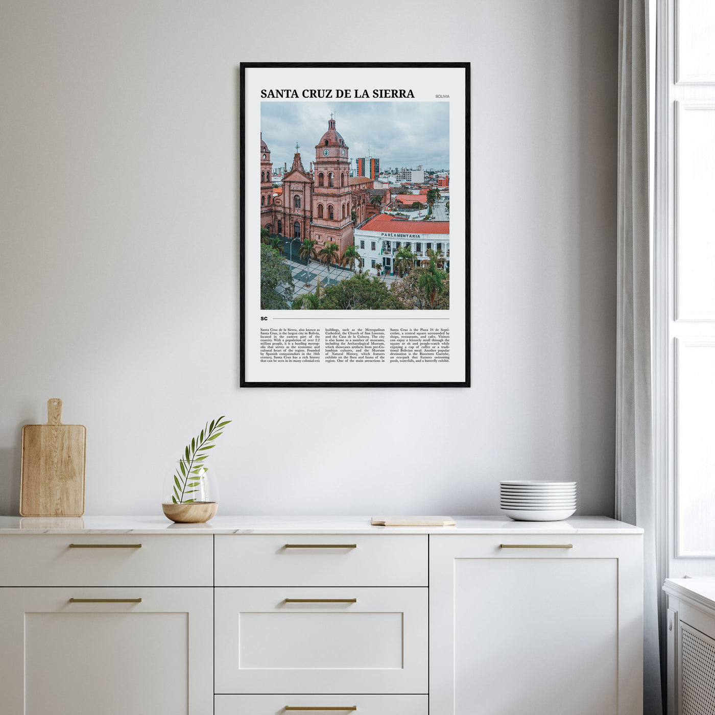 Santa Cruz de la Sierra Travel Color Poster